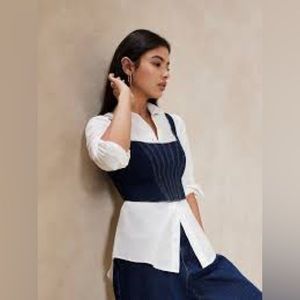 Banana republic denim corset, size 12, NWT